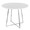 Cosmo Contemporary Dining Table in Chrome Metal and White MDF — rear three-quarter view