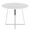 Cosmo Contemporary Dining Table in Chrome Metal and White MDF — back view