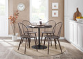Dakota dining table in Antique Metal, Espresso Bamboo