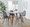Folia dining table in Walnut Wood, Clear Glass