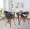 Folia dining table in Walnut Wood, Clear Glass