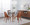 Folia dining table in Walnut Wood, Clear Glass