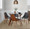 Folia dining table in Walnut Wood, Clear Glass