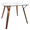 Folia Mid-Century Modern Dining Table in Walnut and Glass — product view