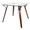 Folia Mid-Century Modern Dining Table in Walnut and Glass — rear three-quarter view