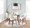Folia Mid-Century Modern Dining Table in Walnut and Glass — lifestyle photo 2