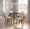 Folia table in Walnut Wood, Black Textured Marble, close-up detail, featuring wood frame and marble top