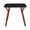 Folia table in Walnut Wood, Black Textured Marble, side view, featuring wood frame and marble top
