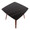 Folia table in Walnut Wood, Black Textured Marble, top view, featuring wood frame and marble top