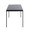 Fuji Contemporary Dining Table in Black Metal with Black Wood Top — side view