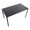 Fuji Contemporary Dining Table in Black Metal with Black Wood Top — lifestyle photo 1
