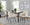 Fuji Contemporary Dining Table in Black Metal with Natural Wood Top — lifestyle photo 2