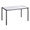 Fuji Contemporary Dining Table in Black Metal with White Wood Top — product view
