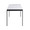 Fuji Contemporary Dining Table in Black Metal with White Wood Top — side view