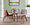 Trilogy table in Walnut Wood, Clear Glass, featuring wood frame and glass top