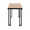 Roman desk in Black Steel, Natural Wood, side view, featuring metal design and wood design