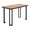 Roman Industrial Desk in Black Steel with Natural Wood Top — product view