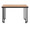 Roman Industrial Desk in Black Steel with Natural Wood Top — back view