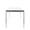 Fuji Dining Contemporary Table in Stainless Steel with Clear Glass Top — side view