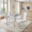 Fuji Dining Contemporary Table in Stainless Steel with Clear Glass Top — lifestyle photo 6