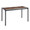 Live Edge Contemporary Table in Black Steel with Printed Glass Top — product view