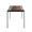 Live Edge Contemporary Table in Black Steel with Printed Glass Top — side view