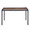 Live Edge Contemporary Table in Black Steel with Printed Glass Top — back view