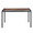 Live Edge Contemporary Table in Black Steel with Printed Glass Top — front view