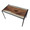Live Edge Contemporary Table in Black Steel with Printed Glass Top — lifestyle photo 1