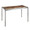 Live Edge table in Stainless Steel, Printed Glass, product view, featuring glass top