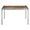 Live Edge table in Stainless Steel, Printed Glass, back view, featuring glass top