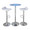 Spyra table in Chrome Metal, Clear Acrylic, White Pvc, product view, featuring adjustable height