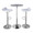 Spyra-ale Contemporary Adjustable Bar Set in Chrome Metal, Clear Acrylic with Light Up Tabletop, and White Pvc- 3 Piece — detail view (photo 1)