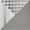 Ale table in Silver Metal, Grey Pvc, Chrome Metal, upholstery or finish swatch