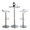 Bistro Round-ale Contemporary Adjustable Bar Set in Silver and Chrome Metal with White Pvc and Oval Footrest- 3 Piece — side view