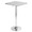 Ale table in Silver Metal, Brown Pvc, Chrome Metal, close-up detail, featuring adjustable height