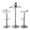 Ale table in Silver Metal, White Pvc, Chrome Metal, product view, featuring adjustable height