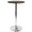 Adjustable Bar Table table in Chrome Metal, Brown Wood, Black PU, Stainless Steel, close-up detail, featuring swivel and adjustable height