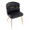 Canary-cinch Contemporary/Glam Dining Set in Gold Metal, Black Mdf, and Black Faux Leather- 5 Piece — detail view (photo 3)