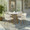 Canary-cinch Contemporary/Glam Dining Set in Gold Metal, White Mdf, and White Faux Leather- 5 Piece — lifestyle photo 1