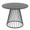 Canary table set in Black Metal, Black MDF, Green PU, close-up detail, featuring faux leather design and leather design