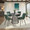 Canary-durango Contemporary Dining Set in Black Metal, Black Mdf, and Green Faux Leather- 5 Piece — lifestyle photo 1