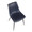 Cosmo-durango Contemporary Dining Set in Black Metal, Black Mdf, and Blue Faux Leather- 5 Piece — detail view (photo 3)