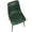 Cosmo table set in Black Metal, Black MDF, Green PU, close-up detail, featuring faux leather design and leather design