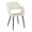 Cosmo table set in Black Metal, Black MDF, Cream PU, close-up detail, featuring faux leather design and leather design