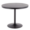 Dakota table in Black Metal, Black Wood, Brown Metal, Dark Walnut Wood, close-up detail, featuring armrests
