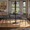 Dakota table in Black Metal, Black Wood, Brown Metal, Dark Walnut Wood, featuring armrests