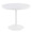 Dakota-charlotte Contemporary Dining Set in White Steel with White Wood Tabletop and White Textured Wood with Charcoal Fabric- 5 Piece — detail view (photo 1)