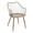 Dakota-winston Contemporary Dining Set in White Steel with White Wood Tabletop and Antique Copper Metal with Whitewashed Wood- 5 Piece — detail view (photo 2)