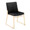 Fuji table in Black Metal, Black Wood, Black Velvet, Gold Metal, close-up detail, featuring velvet design and wood design